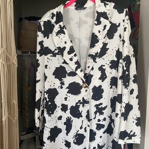 Shein Cowprint Oversized Blazer
